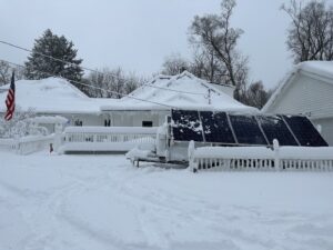 Solar Trailer Winter Storm